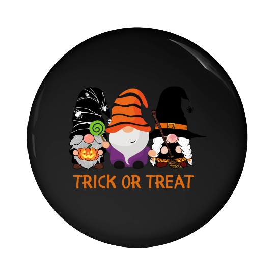 Trick or Treat Gnomes Pin Buttons