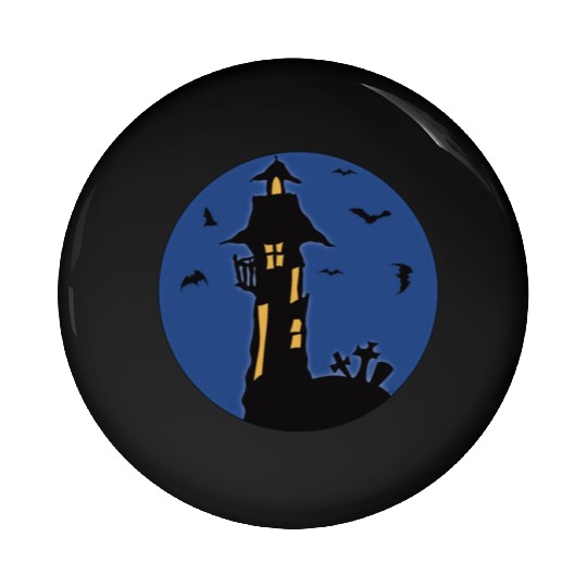 Halloween Haunted House Pin Buttons