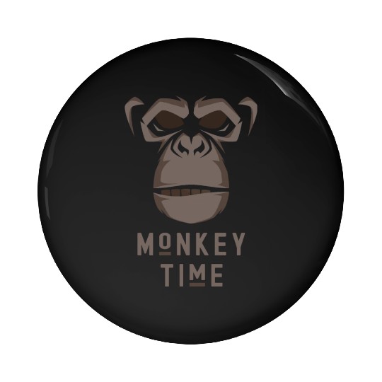 It's Monkey Time Cute Adorable Funny Monkey Face Pin Buttons
