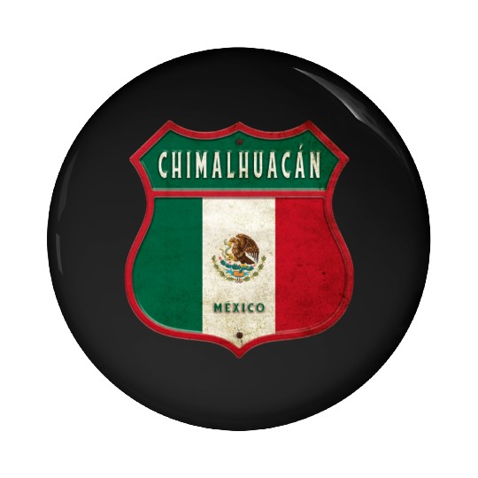 Chimalhuacán Mexico coat of arms design Pin Buttons