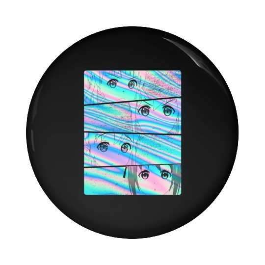 Colorful Pastel Goth Kawaii Anime Girls Pin Buttons
