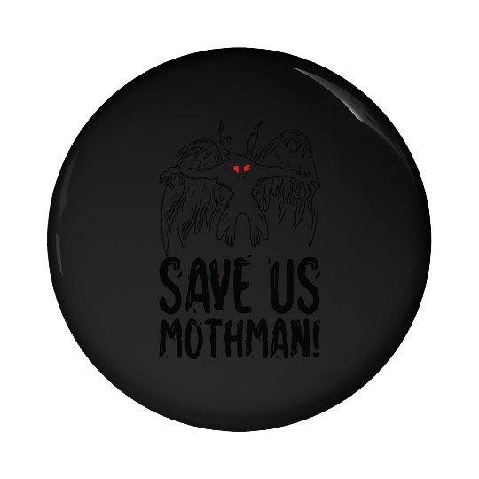 Halloween Mothman Mythical Line Art Beast Monster Pin Buttons
