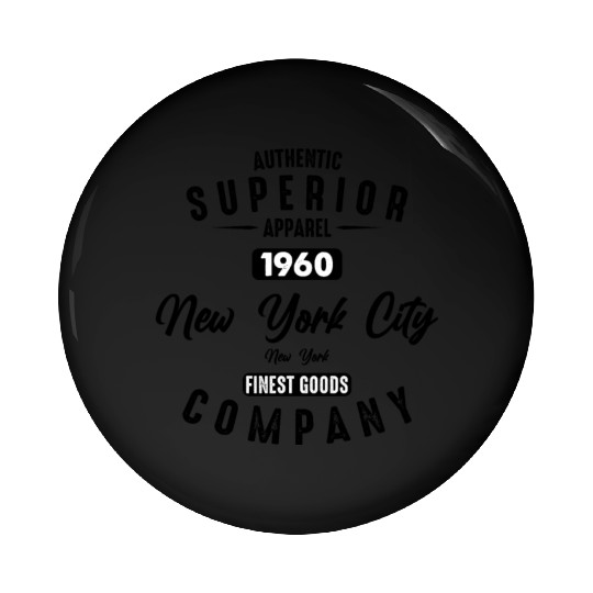 New York City Born In 1960 Vintage Birthday Pin Buttons