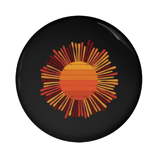 Sun beams Pin Buttons