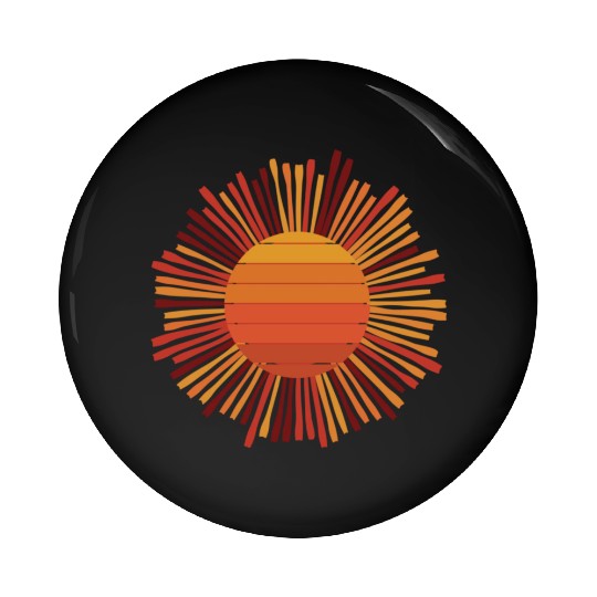 Sun beams Pin Buttons
