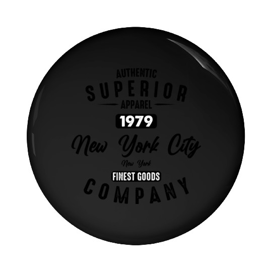 New York City Born In 1979 Vintage Birthday Pin Buttons