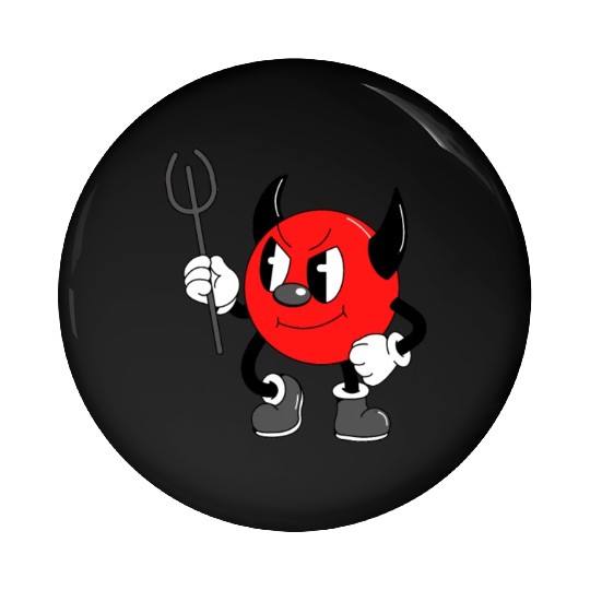 little devil Halloween black Pin Buttons