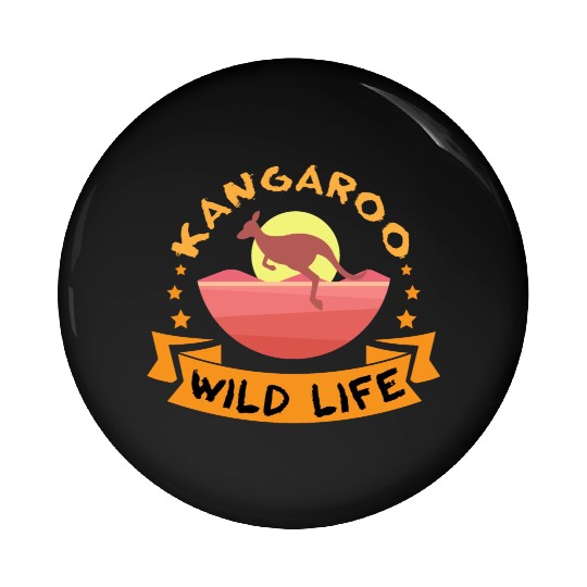 Kangaroo Wild Life Pin Buttons