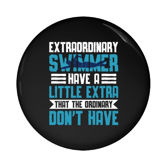 Swim Swimming Extraordinary Swimmer Have Little Pin Buttons