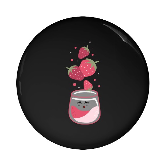 Delicious Strawberry juice Pin Buttons
