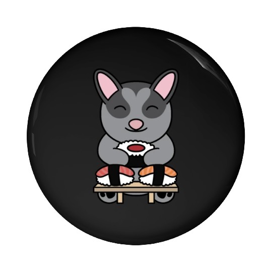Sushi Lover Sugar Glider Pin Buttons