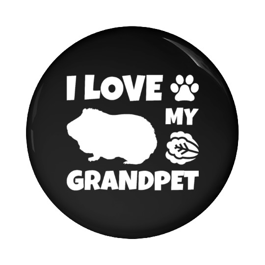 I Love My Grandpet Guinea Pig Pin Buttons