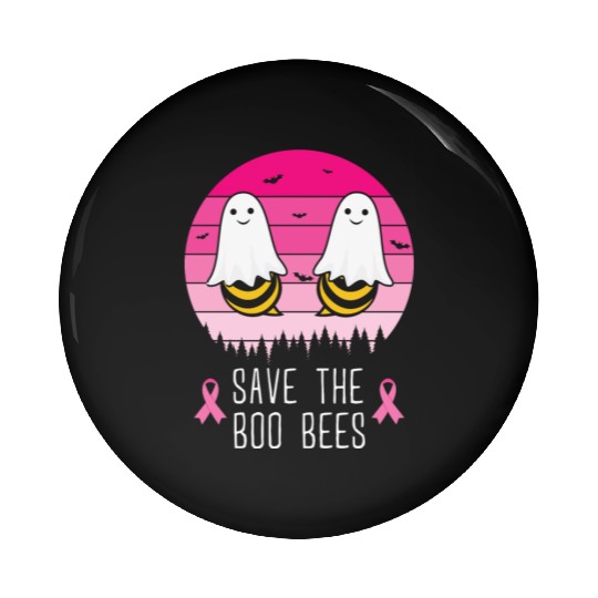 Save the Boo Bees Breast Cancer Awareness Pin Buttons