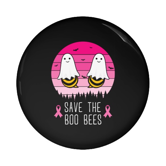 Save the Boo Bees Breast Cancer Awareness Pin Buttons