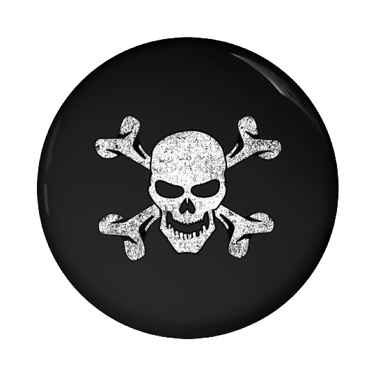 Plain Vintage Skull And Crossbones Pin Buttons