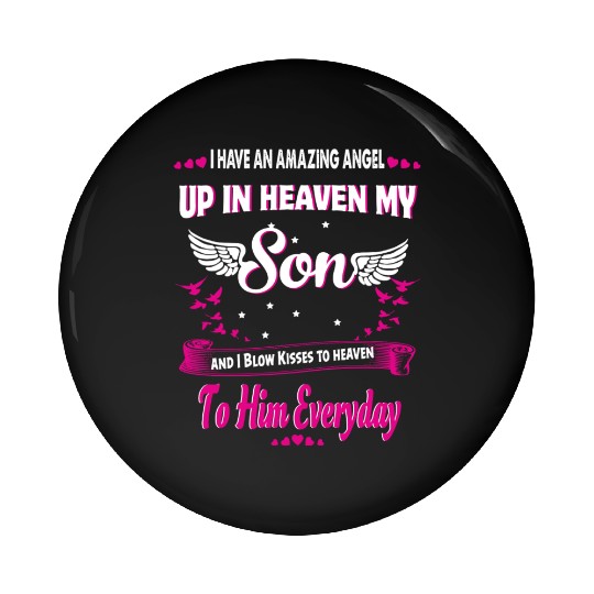 My Son Forever My Angel Sympathy In Loving Memory Pin Buttons