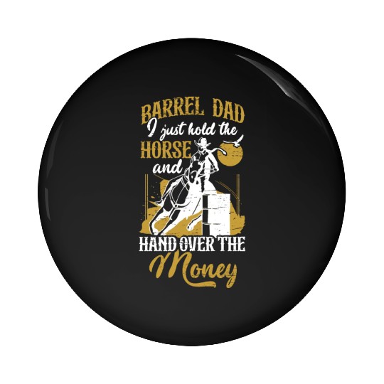 Barrel Racing Rodeo Equestrian Horse Barrel Racer Pin Buttons