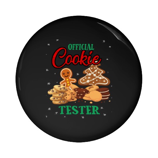 Official Cookie Taster Christmas Cute Holiday Pin Buttons