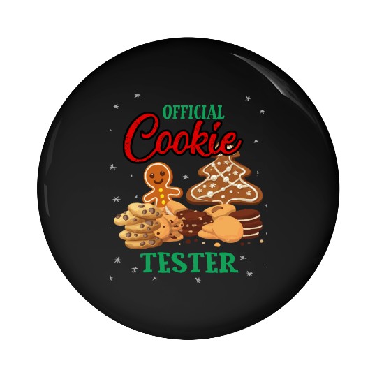 Official Cookie Taster Christmas Cute Holiday Pin Buttons