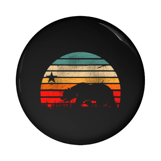 California Bear Pin Buttons
