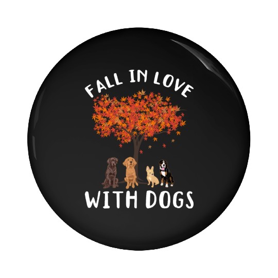 Fall Women Dog Lover Autumn Pin Buttons