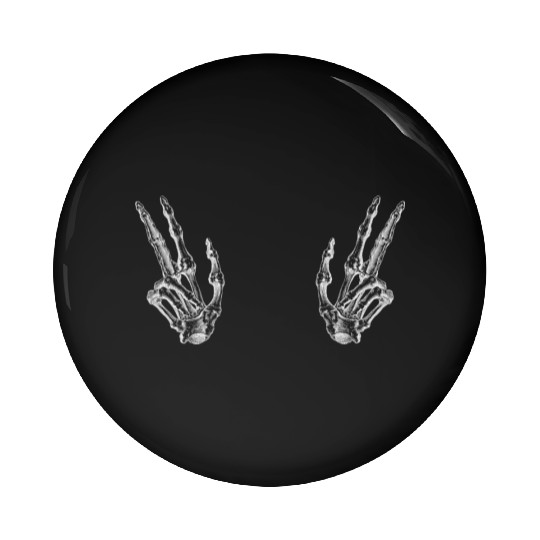 Skeleton Hand Pin Buttons