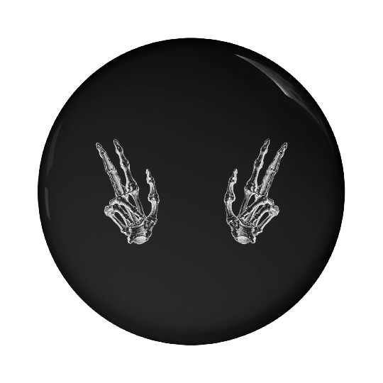 Skeleton Hand Pin Buttons