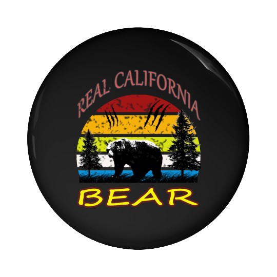 California BEAR Pin Buttons