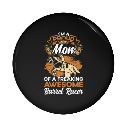 Barrel Racing Rodeo Equestrian Horse Barrel Racer Pin Buttons