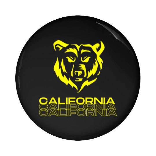 California bear Pin Buttons