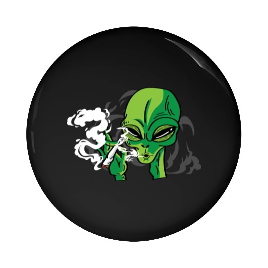 Alien Smoking Gangster Gift Pin Buttons