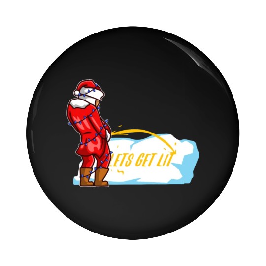 Lets get lit christmas Pin Buttons