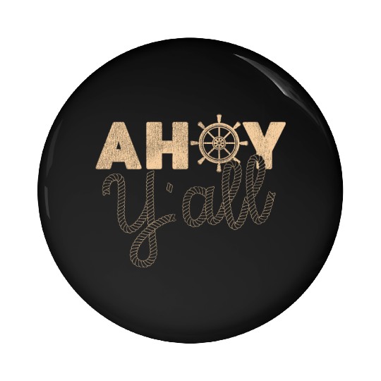 Cruise Ship Vacation Girl Ahoy Pin Buttons