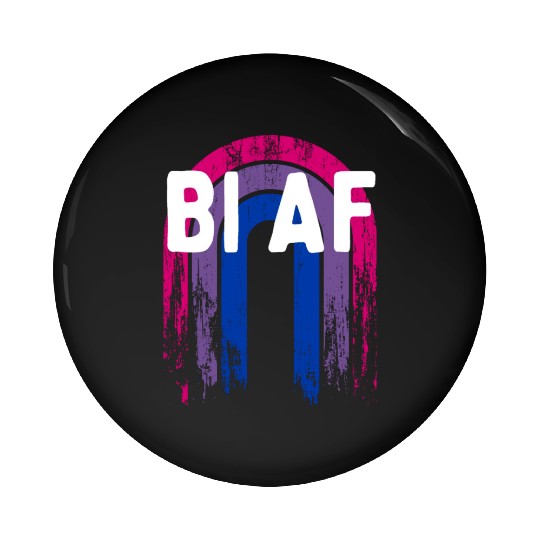 Bi AF Bisexual LGBTQ Bi Pride LGBT Funny Pride Pin Buttons