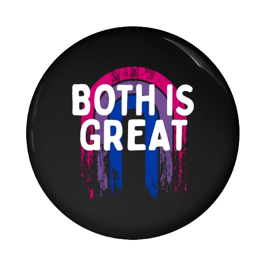 Both Is Great Bisexual LGBTQ Bi Pride Pansexual Pin Buttons