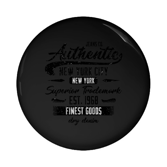 New York City Born In 1968 Vintage Birthday Pin Buttons