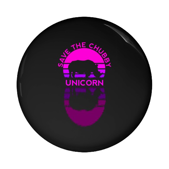 Save The Chubby Unicorn Rhino Retro Colors Pin Buttons
