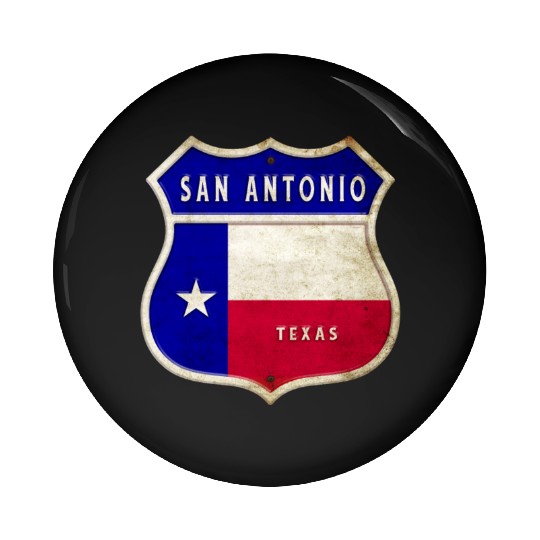 San Antonio Texas coat of arms flag design Pin Buttons