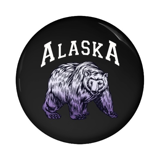 Alaska Gift USA Natur Bär Denali Grizzly Wald Pin Buttons