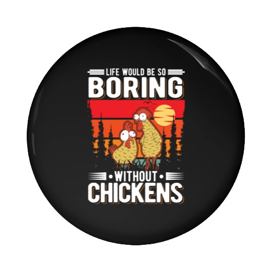 Chickens Gift Farmer Chicken Coop Pin Buttons