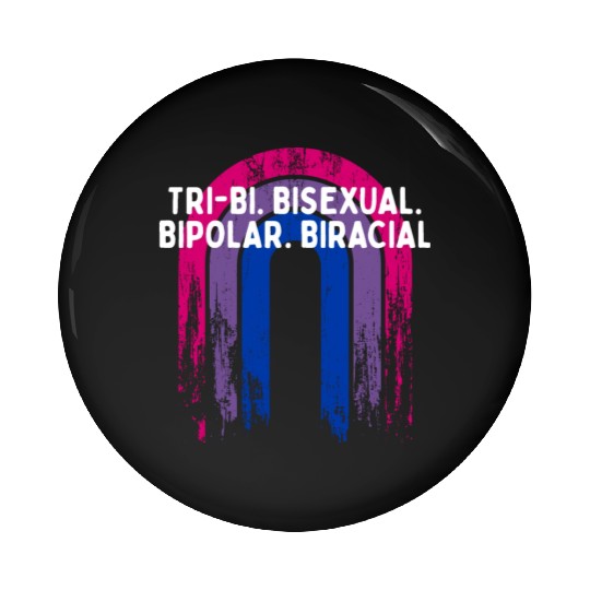 Bisexual Biracial Bi Pun Bi Pride Joke LGBTQ Funny Pin Buttons