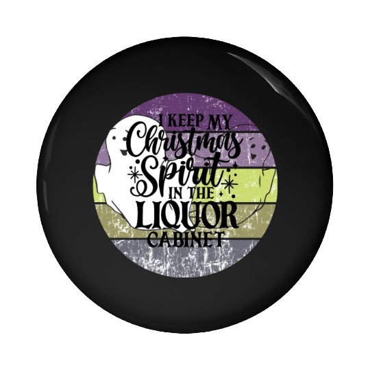 Funny Christmas Spirit Ghosts Sunset Pin Buttons