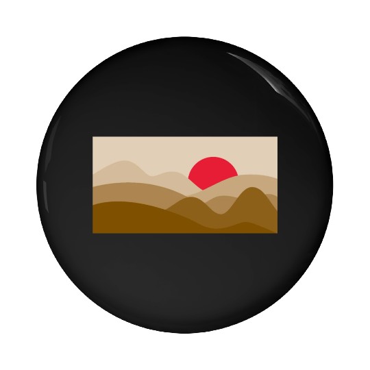 Minimalist Sun Copper Brown Pin Buttons