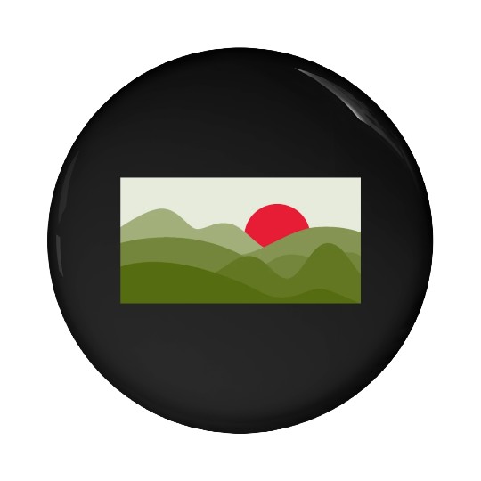 Minimalist Sun Pickle Green Pin Buttons