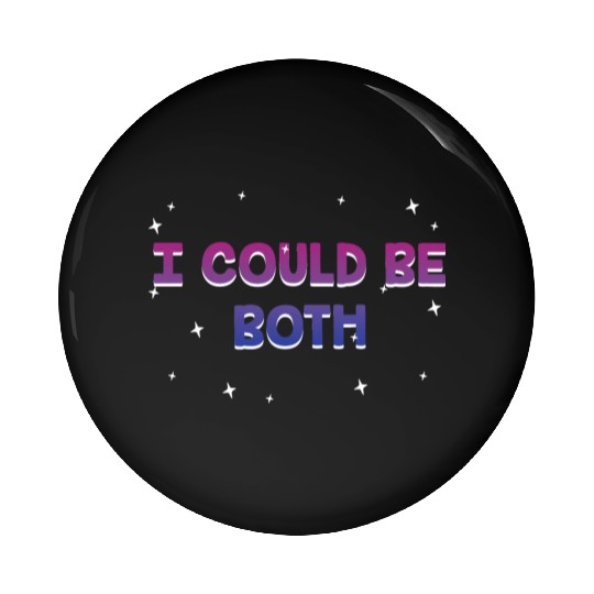 I Could Be Both Bisexual LGBTQ Bi Pride Pansexual Pin Buttons