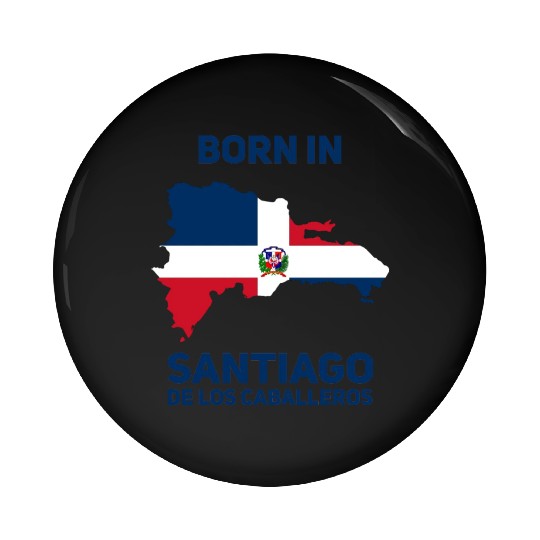 Santiago de los Caballeros Dominican Republic Pin Buttons