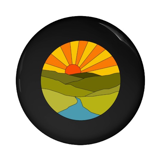 Sunrise geometrical Pin Buttons