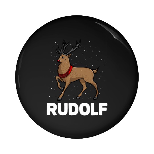Christmas Santa's Reindeer Lazy Costume Rudolph Pin Buttons