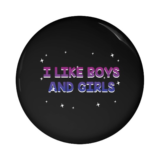 I Like Boys and Girls Bisexual LGBTQ Bi Pride Pin Buttons
