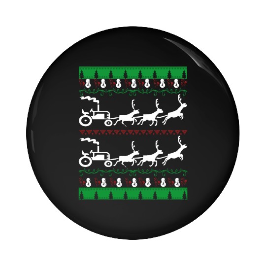 FARMER CHRISTMAS Pin Buttons
